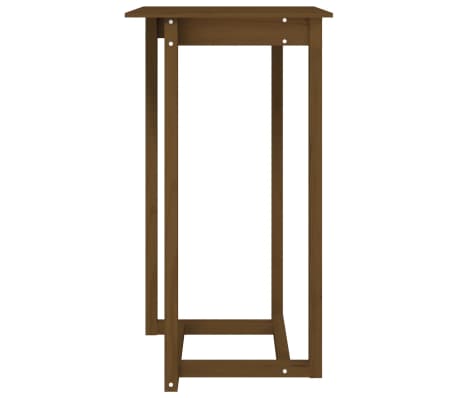 vidaXL Table de bar Marron miel 60x60x110 cm Bois massif de pin