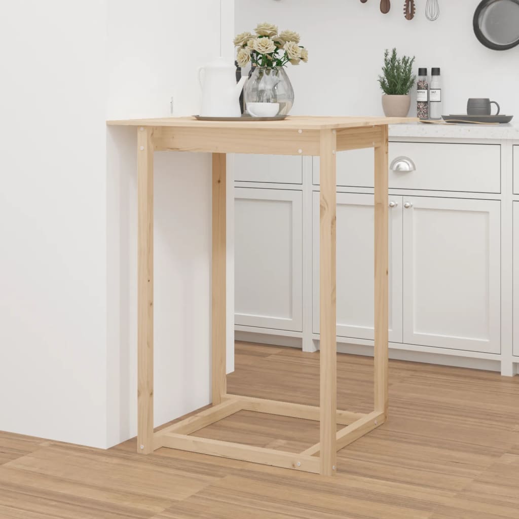 Barový stolek 80 x 80 x 110 cm masivní borové dřevo