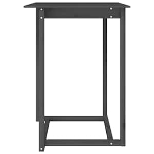 vidaXL Bartafel 80x80x110 cm massief grenenhout grijs