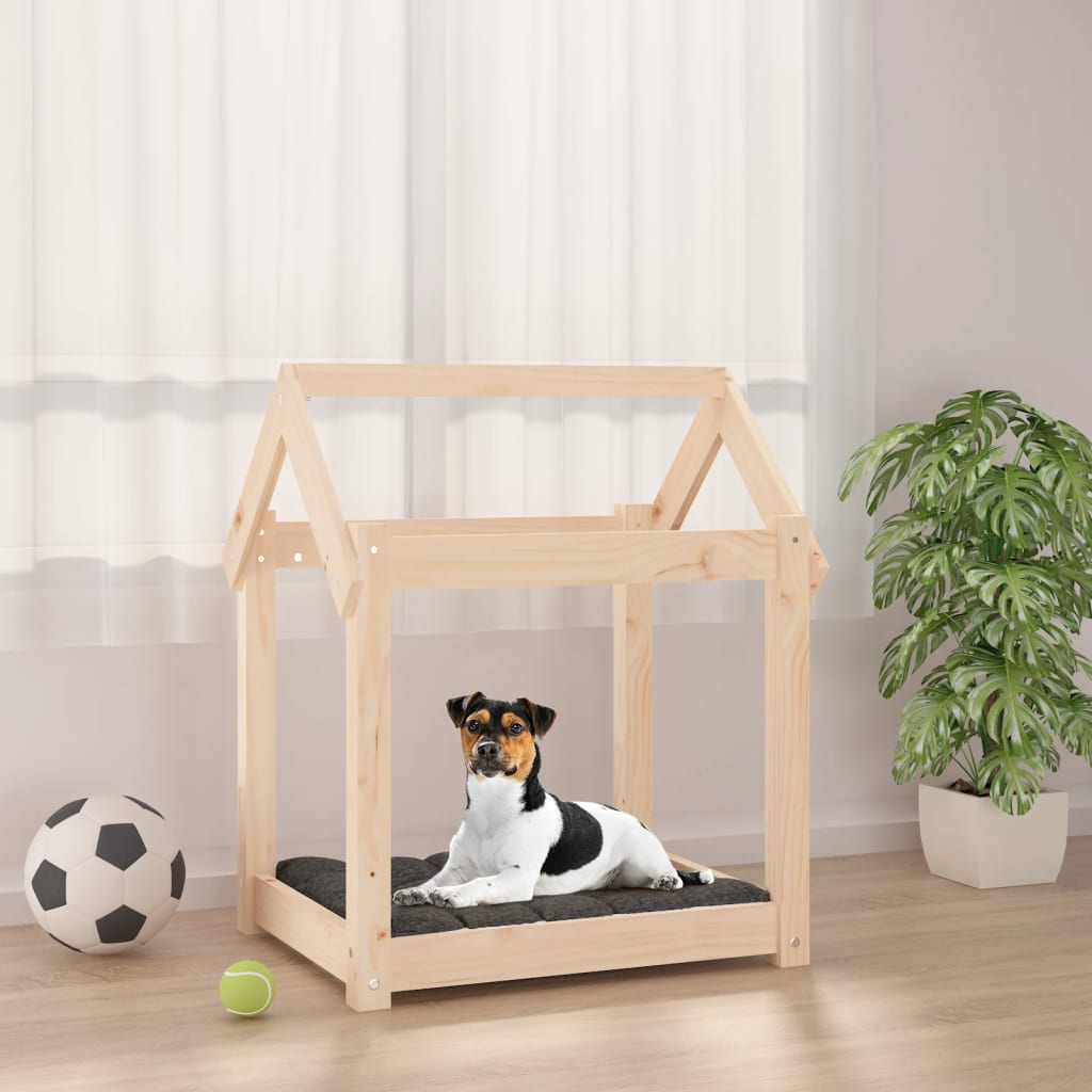 vidaXL Lit pour chien 61x50x70 cm Bois de pin solide