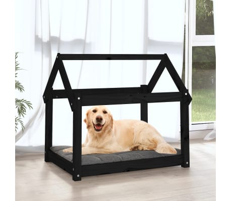 vidaXL Koirans&auml;nky musta 81x60x70 cm t&auml;ysi m&auml;nty