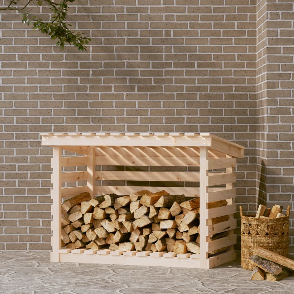 vidaXL Rastel pentru lemne de foc, 108x73x79 cm, lemn masiv pin
