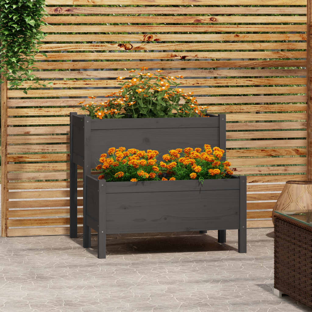 VOUNOT Huerto Urbano Terraza Mesa de Cultivo, Jardinera Elevada con  Cubierta de PVC, 80.5x130x43cm, Negro