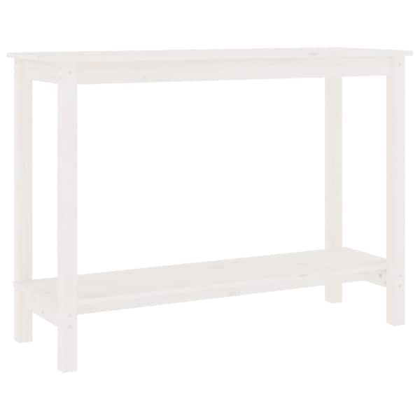vidaXL konsoollaud, valge, 110x40x80 cm, m&auml;nnipuit