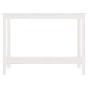 vidaXL Mesa consola de madera maciza de pino blanco 110x40x80 cm