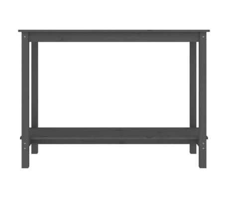 vidaXL Console Table Grey 110x40x80 cm Solid Wood Pine