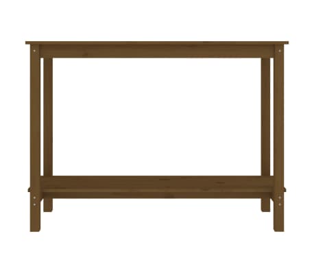 vidaXL Konsolinis staliukas, medaus rudas, 110x40x80cm, pu&scaron;ies masyvas