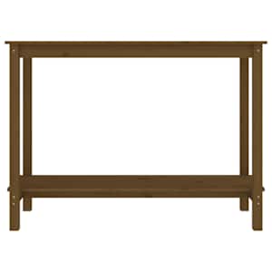 vidaXL Konsolinis staliukas, medaus rudas, 110x40x80cm, pu&scaron;ies masyvas