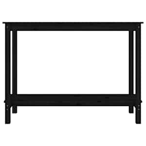 vidaXL Table console Noir 110x40x80 cm Bois massif de pin