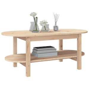 Konferenční stolek 110 x 55 x 45 cm masivní borové dřevo - obrázek 4