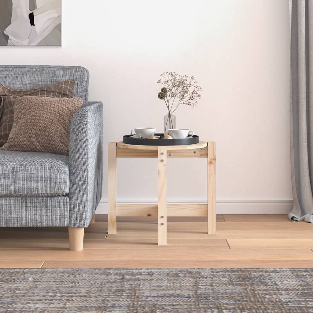 vidaXL Salontafel Ø 52,5x45 cm massief grenenhout afbeelding