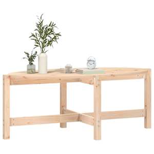 Konferenční stolek 118 x 63 x 45 cm masivní borové dřevo - obrázek 4