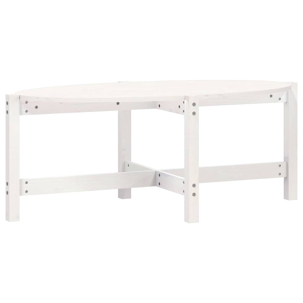vidaXL Konferenční stolek bílý 118 x 63 x 45 cm masivní borové dřevo