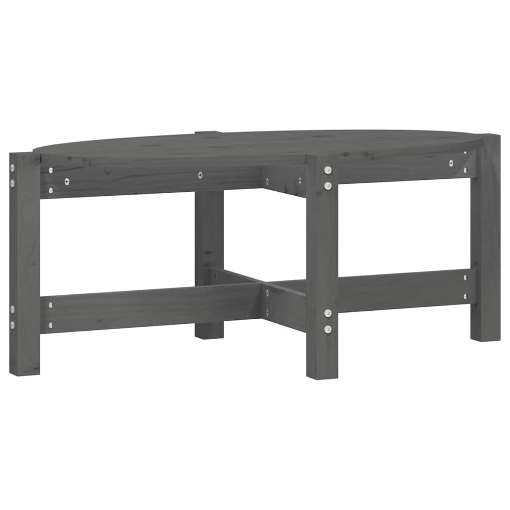 vidaXL Konferenční stolek šedý 87 x 48 x 35 cm masivní borové dřevo