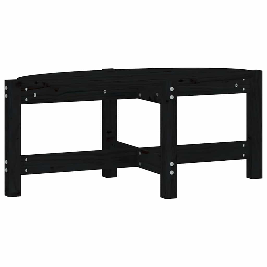 vidaXL Konferenční stolek černý 87 x 48 x 35 cm masivní borové dřevo