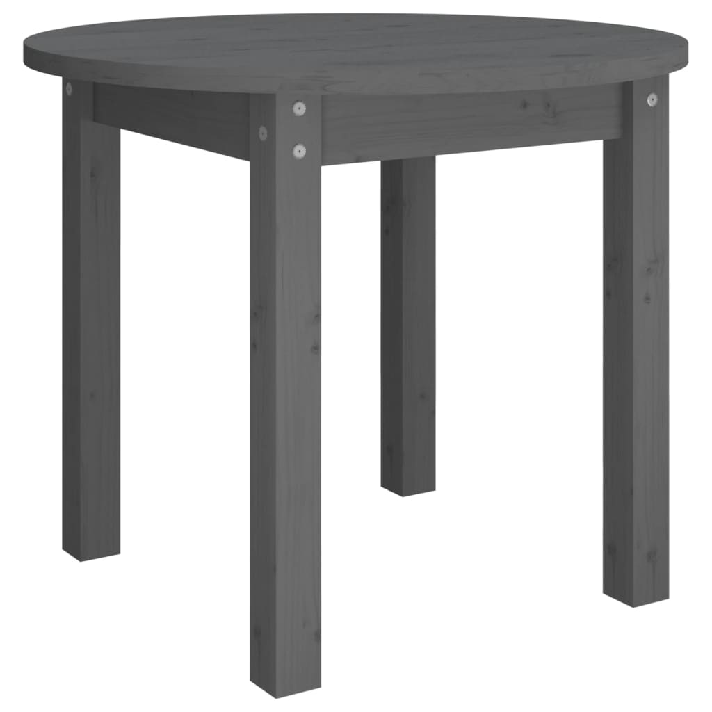 vidaXL Konferenční stolek šedý Ø 55 x 45 cm masivní borové dřevo