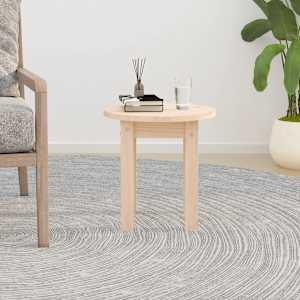 vidaXL Klubska mizica &Oslash; 35x35 cm trdna borovina