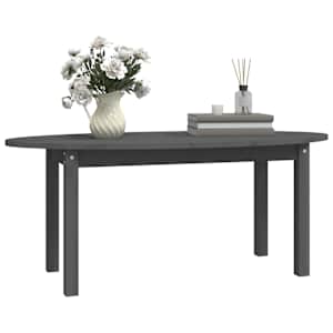 Konferenční stolek šedý 110 x 55 x 45 cm masivní borové dřevo - obrázek 4