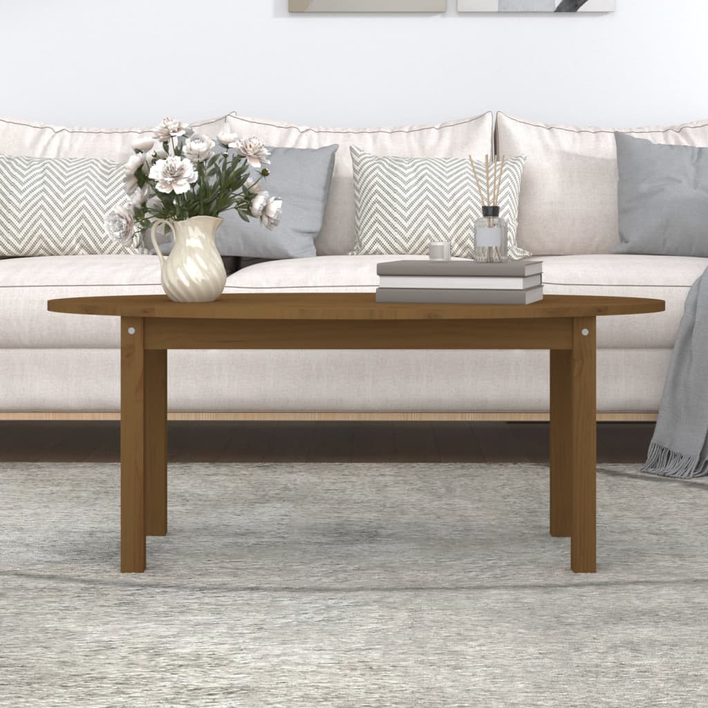 Thumbnail - vidaXL Couchtisch Honigbraun 110x55x45 cm Massivholz Kiefer