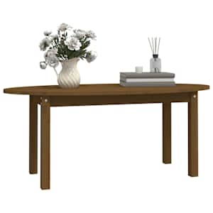 Konferenční stolek medově hnědý 110x55x45 cm masivní borovice - obrázek 4