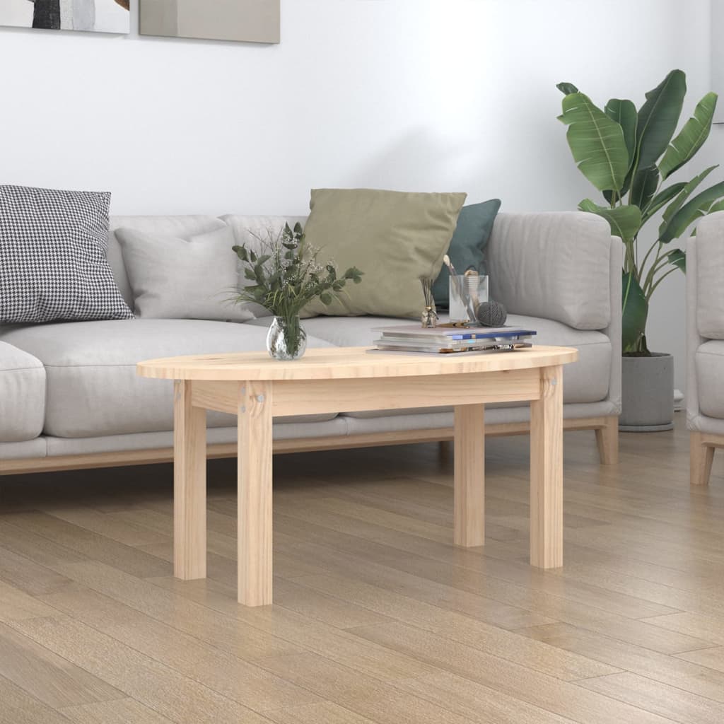 vida XL Couchtisch 80x 40x 35 cm Massivholz Kiefer