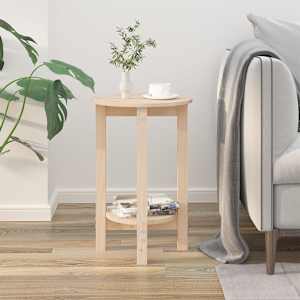 vidaXL Stolik kawowy, &Oslash; 40x60 cm, lite drewno sosnowe