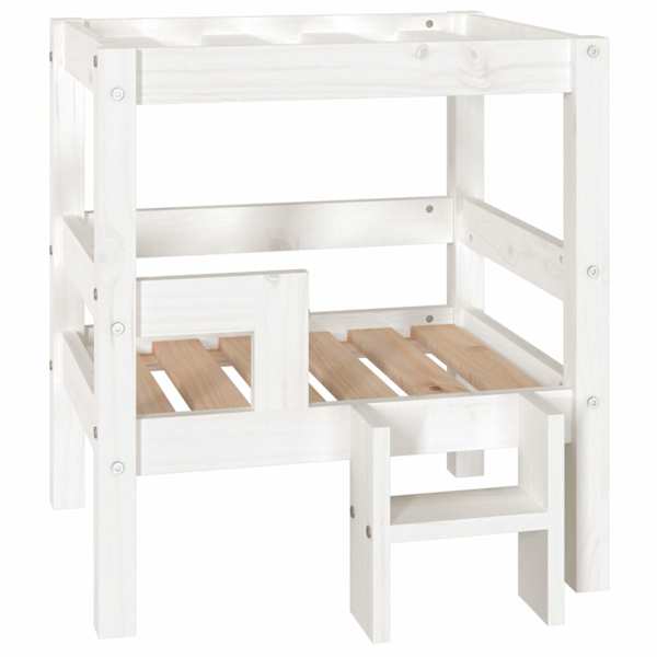 vidaXL koeravoodi, valge, 55,5 x 53,5 x 60 cm, m&auml;nnipuit