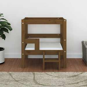 vidaXL Dog Bed Honey Brown 55.5x53.5x60 cm Solid Wood Pine