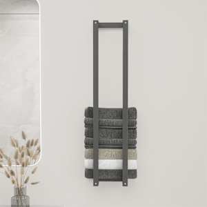 vidaXL Rankšluosčių kabykla, pilka, 23x18x110cm, pušies masyvas