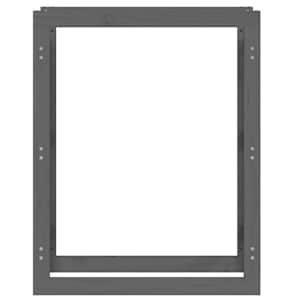 Stojan na dřevo šedá 80 x 25 x 100 cm masivní borovice - obrázek 5