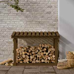 vidaXL Firewood Rack Honey Brown 108x64.5x77 cm Solid Wood Pine