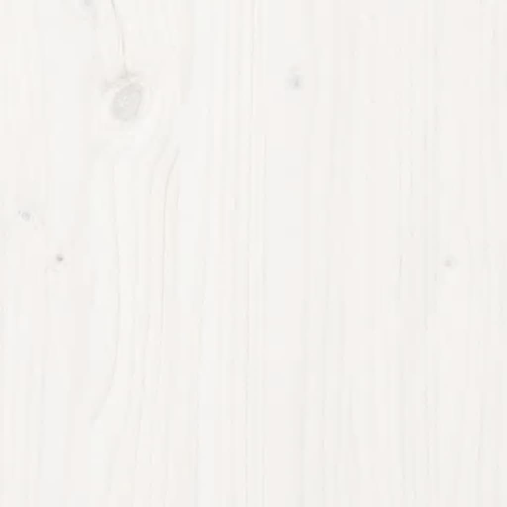 Fehér tömör fenyőfa tűzifatartó állvány 108 x 64,5 x 78 cm 