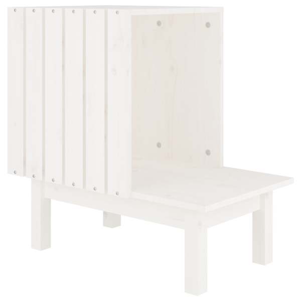 vidaXL kassimaja valge 60x36x60 cm toekas m&auml;nnipuidust