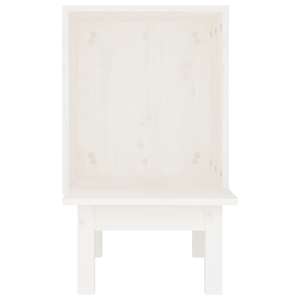 Domeček pro kočky bílá 60 x 36 x 60 cm masivní borové dřevo - obrázek 4