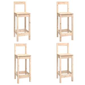 vidaXL Baro baldų komplektas, 5 dalių, pu&scaron;ies medienos masyvas