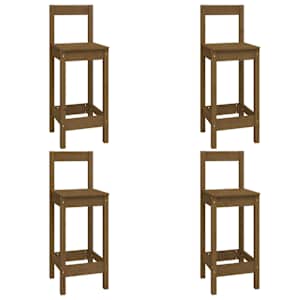 vidaXL Barsett 5 deler honningbrun heltre furu