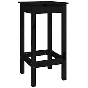 vidaXL 7 r&eacute;szes fekete t&ouml;m&ouml;r fenyőfa b&aacute;rszett