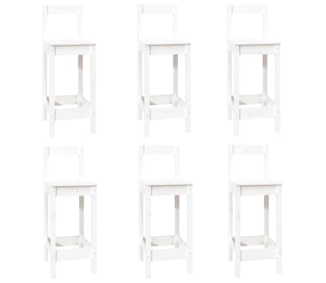 vidaXL 7 Piece Bar Set White Solid Wood Pine