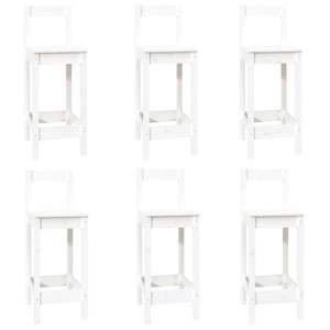 vidaXL 7 Piece Bar Set White Solid Wood Pine