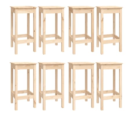 vidaXL 9 Piece Bar Set Solid Wood Pine