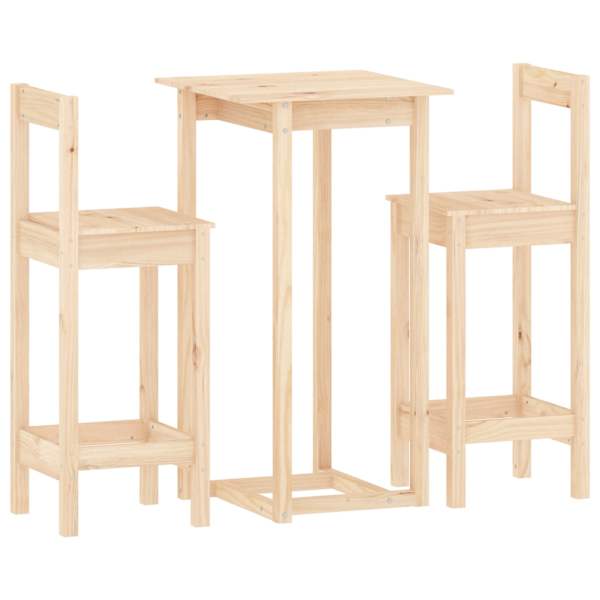 vidaXL 3-osaline baarikomplekt, m&auml;nnipuittoekas