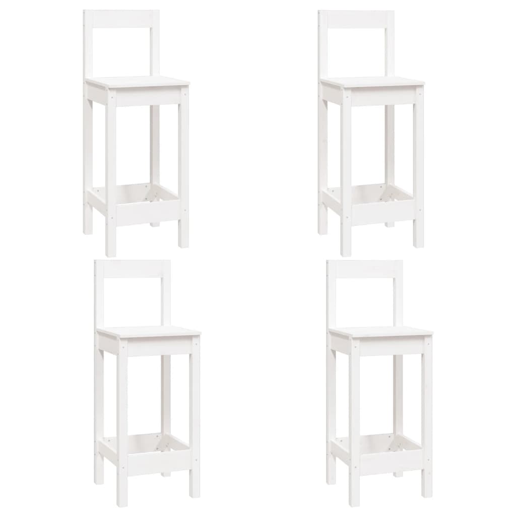 vidaXL Ensemble de bar 5 pcs Blanc Bois de pin massif