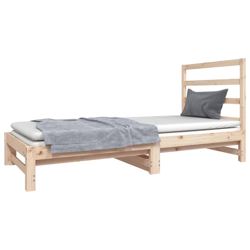  Rozkladacia denná posteľ 2x(90x190) cm borovicový masív