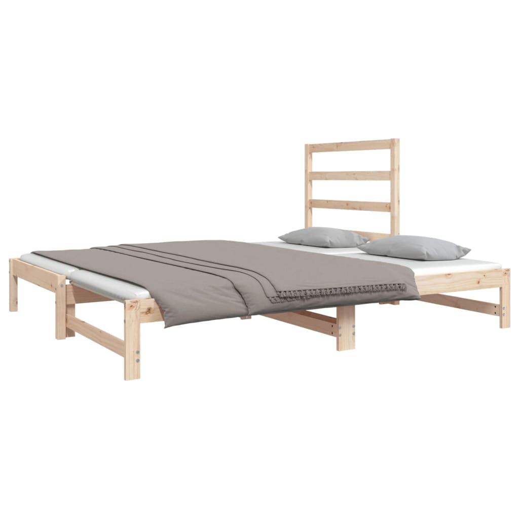  Rozkladacia denná posteľ 2x(90x190) cm borovicový masív