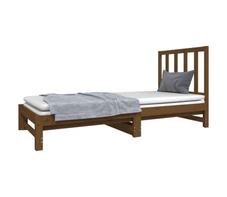 vidaXL Dormeuse Estraibile Ambra 2x(90x190) cm Legno Massello di Pino