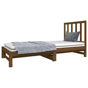 vidaXL Dormeuse Estraibile Ambra 2x(90x190) cm Legno Massello di Pino