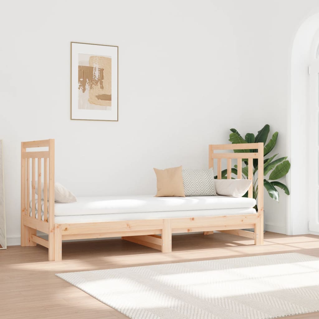 Výsuvná postel 2x (90 x 190) cm masivní borovice