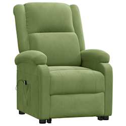 vidaXL Sill&oacute;n elevable de terciopelo verde claro