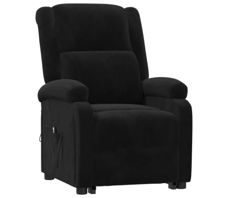 vidaXL Fauteuil noir velours