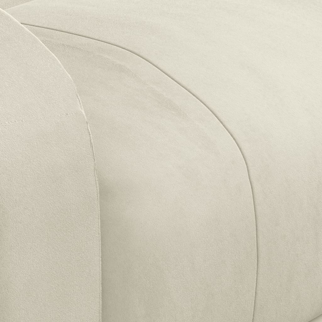 krémszínű bársony felállást segítő fotel